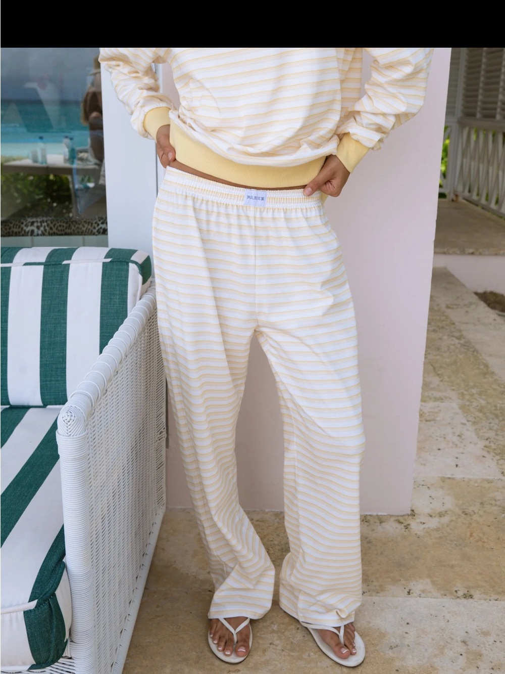 Parke Sun Stripe Cotton Boxer Pants in XL- Sold Out